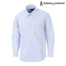 로베르따 [nc부천점]남성용 구김없는 고급 폴리에스터 100% 잔잔한 스트라이프 셔츠 긴소매 클래식 NCRK 3-304-2