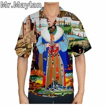 하와이안셔츠 빅사이즈 여름 남성 짧은 소매 셔츠 캐주얼 슬림 맞는 브랜드