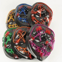 라이트 LED파티가면 공연 댄스소품 페스티벌 복면 마스크, 엘로우