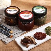 삼백찬가 슬기로운반찬3종세트 (멸치고추다짐이 200g 비빔약고추장 300g 표고버섯장아찌 250g)