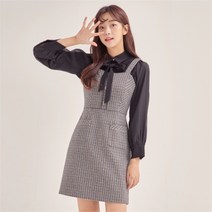 로엠 NC09 체크 뷔스티에 원피스 RMOWA4CR12