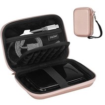 ProCase 칸비오 베이직 웨스턴 디지털 WD 엘리먼츠 마이 패스포트 씨게이트 포터블 백업 플러스 슬림 1TB 2TB 3TB 4TB USB 3.0 2.5인치 휴대용 외장 하드 드, Rosegold
