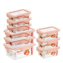 크리아 커버분리형 밀폐용기 9조 세트 eunhye*21326159EA wowmarket032*268003352xj, 레드