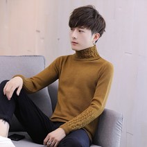 슬림폴라니트 목폴라 스웨터 남자 0겨울 가을 트렌드 이너티셔츠 개성 롱 칼라 이너니트 퍼 562826277