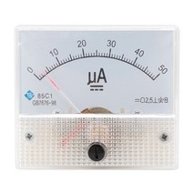DC0-50UA 전류계 아날로그 전류 패널 포인터 타입 전류계 헤드 암페어 미터 회로 CNC 공작 기계 악기, 보여진 바와 같이, 하나