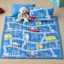 보드래 순면 유아 누빔패드, 블루쥬쥬