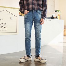 토모나리 토모나리 칼커팅 워싱 데님팬츠