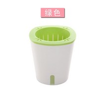 크리 에이 티브 자체 급수 4 색 꽃 화분 식물 냄비 홈 오피스 장식 라운드 정원 장식 자동 급수 냄비, 초록, s75x85mm