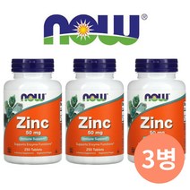 나우푸드 아연 피콜리네이트 50mg 250캡슐 x 3병