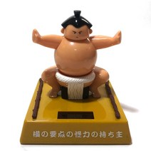 VENSECO 태양열 자동차 버블 헤드 장난감 jspanese 스모 선수 자동차 장식 스윙 귀여운 자동차 장식 액세서리, 보여진 바와 같이, 하얀색