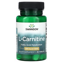 스완슨 Swanson L-Carnitine 500mg 30 Tablets, 30개