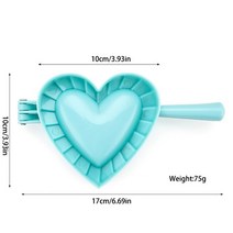 만두기계 만두제조기 만두빚는기계 성형기 설날 떡국 3모양 DIY 플라스틱 만두 금형 과자 도구 반죽 프레, 02 L  heart