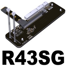 노트북 외장그래픽카드 도킹스테이션 Gen4 PCIe 4.0 M.2 NVMe M 키 SSD-PCIe x16 eGPU 어댑터 K43SG 외부 그래픽 카드 독 라이저 케이블, [02] 50cm, [01] R43SG, 01 R43SG_02 50cm