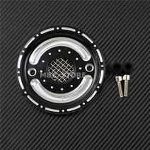 할리데이비슨 호환 MACTIONS 메쉬 카운터 샤프트가있는 풀리 커버 프론트 캡 블랙 크롬 Harley Sportster X, 05 E