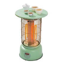 전기난로 사무실 히터 가정용 온풍기 캠핑 발난로, 테이블 오렌지