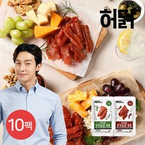 [허닭] 부드러운 닭가슴살 육포 30g 2종 10팩, 02.부드러운 닭가슴살 육포 스파이시 10팩, 10개