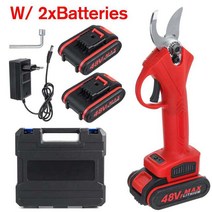 전동전지가위 전동고지 자동전지 전동전정 가위 4VF 30MM 전기 무선 Pruner 전정 전단 2P 000mh 리튬 이온, 01 2Battery EU Plug