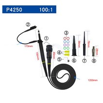 Oscilloscope high voltage probe 100M bandwidth attenuation 2000V withstand 2K, 한개옵션1, 02 P4250