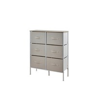 [까사미아] 리넨 3단 6칸서랍장_화이트, 단일옵션