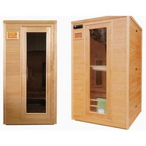 사우나 찜질방 한증막 대형 목욕탕 홈스파 홈사우나, 이중나무프레임유리문클래식스타일