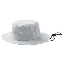 HUK 남성용 표준 퍼포먼스 버킷 낚시 모자 UPF 30+ 자외선 차단 티타늄 블루 원 사이즈, One Size, Oyster