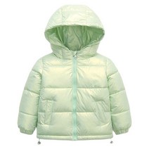 ZHTJY 4-10 살짜리 아기의 두꺼운 따뜻한 면화 패딩 재킷 2022 가을과 겨울 소년과 소녀의 밝은 얼굴 후드 다운 재킷