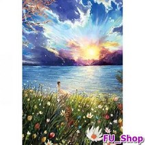 ForU383 피스 직소퍼즐 바다에 피어난 꽃 천피스퍼즐 퍼즐 퍼즐액자 직소퍼즐액자, 상세페이지 참조, 상세페이지 참조