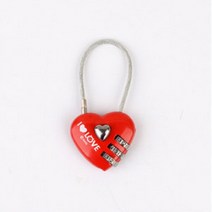 3단 서랍 비밀번호자물쇠 와이어자물쇠 /28A(하트)