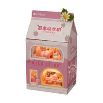 DIY 미니 케이크 침실 가구가 있는 딸기 우유 인형의 집 빛이 바나나우유 미니어처 미니어쳐 빌딩 키트 장난감 토이 생일 파티 집들이 선물, TC20-B_2