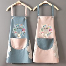 구름 타올 방수 홈카페 미술 학원 앞치마 홈레스토랑 업소용 자취생 요리사 셰프, 스모크블랙(c)