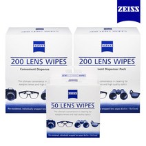자이스 안경 렌즈 액정 클리너 200매 2개 + 50매