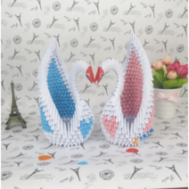 종이접기 재료 수공예 손끼임 diy재료 세트, T11-한쌍 백조(필요 자신)