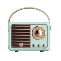 블루투스 스피커 앰프 레트로 Hifi 스테레오 블루투스 V5.0 스피커 휴대용 무선 빈티지 플라스틱 3W 풀 레, 04 Blue