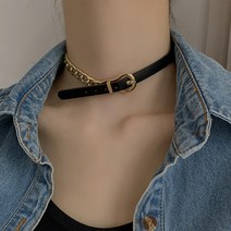 다왕 esZC314 반만 금장 사슬 벨트 초커
