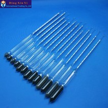 오페라글라스 2개/몫 유리 농도계 화학 실험실 액체 비중계 밀도 측정기 1.0-0.1kg/m3 1.1-1.2kg/m3, 11 2PC 1.6-1.7