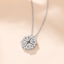 MOA 네잎클로버 목걸이 여성 s925 실버 라이트 럭셔리 미니멀 하트 ins