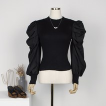 퍼니걸스 9572 퍼프 셔링 니트 긴팔 블라우스 여성의류