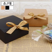 에그타르트포장박스 호두파이상자 답례품 쿠키 리본 종이 무지, 색상/사이즈, 대 - 브라운