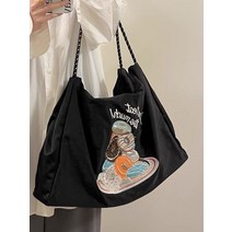 핑크 도넛 빈티지 토트백 버켓백 나일론 천가방