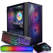 STGAubron 게이밍 데스크탑 PC 컴퓨터 인텔 코어 I7 3.4GHz 최대 3.9GHz 라데온 RX 580 8G GDDR5 16G RAM 512G SSD Wi-Fi, RTX 2060 6G