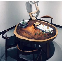 원목 탁자 나무 원탁 통나무 고급 식탁 호두나무, 장뇌나무바닥커피테이블162x70x47