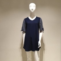 프로그램 배색리본소매 티셔츠 P202T170