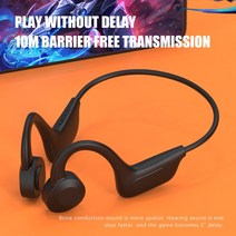 TWS 골전도 헤드폰 블루투스 호환 무선 이어폰 MP3 음악 플레이어 방수 이어 버드 피트니스 스포츠 헤드셋, Black