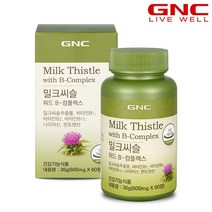 GNC 건강식품 비타민 비타민C [GNC] 밀크씨슬 위드 B 콤플렉스 (60정) 30일분_50974, 상세 설명 참조, 단일옵션