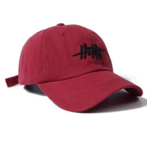 글램공식 HEART 모노그램 자수 볼캡 모자