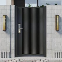 전원 단독 주택 대문 현관문 알루미늄 합금 빌라 문 단철 안뜰 문 정원 입구 문 스테인레스, 5. 스타일 1