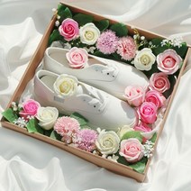 전역 꽃신 박스 선물 상자 [여자친구 플라워박스 곰신선물], 상세설명 참조, 옵션2+여분장미꽃3송이+조화추가