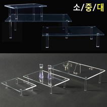 피규어 3종 진열대 장식대 아크릴 테이블 집기, 사이즈, 대