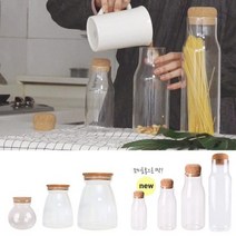 주방 카페 인테리어 코르크마개 유리병 원두보관, 1개, 보틀형 소