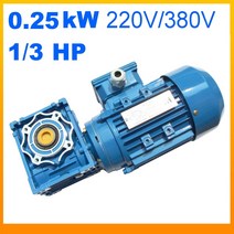 3상유도전동기 단상모터 0.25kW 1/3HP AC 220V 380V 3 상 단상 웜기어 모터 저속 산업용 교반 혼합 리프팅, 03 3-phases 23rpm